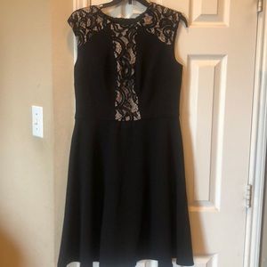 Black dress with lace accent